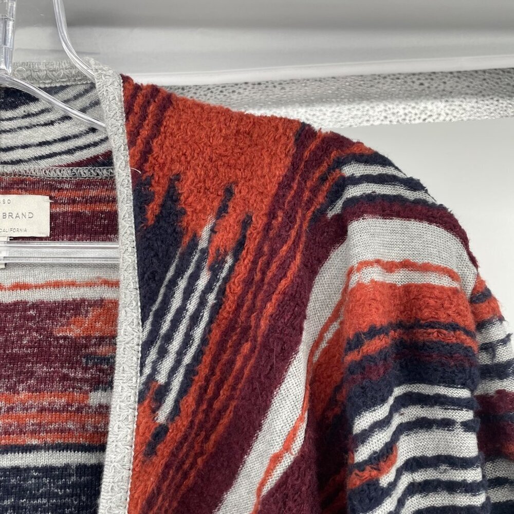 Lucky Brand Womens Open Front Cardigan Multicolor Textured Size Large - Picture 4 of 9
